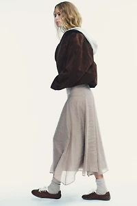 DOUBLE LAYER MIDI SKIRT