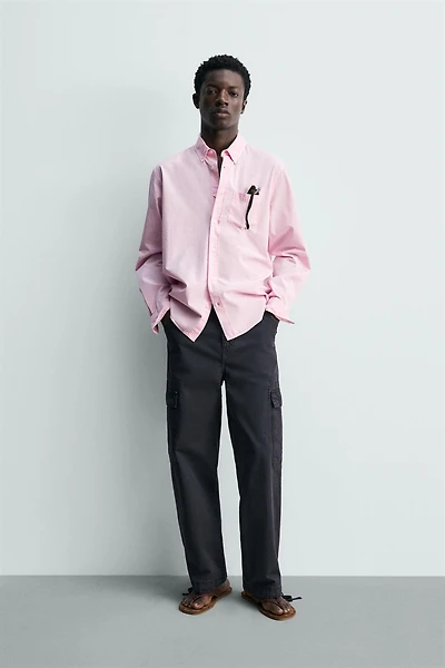 CHEMISE REGULAR FIT TWILL COTON