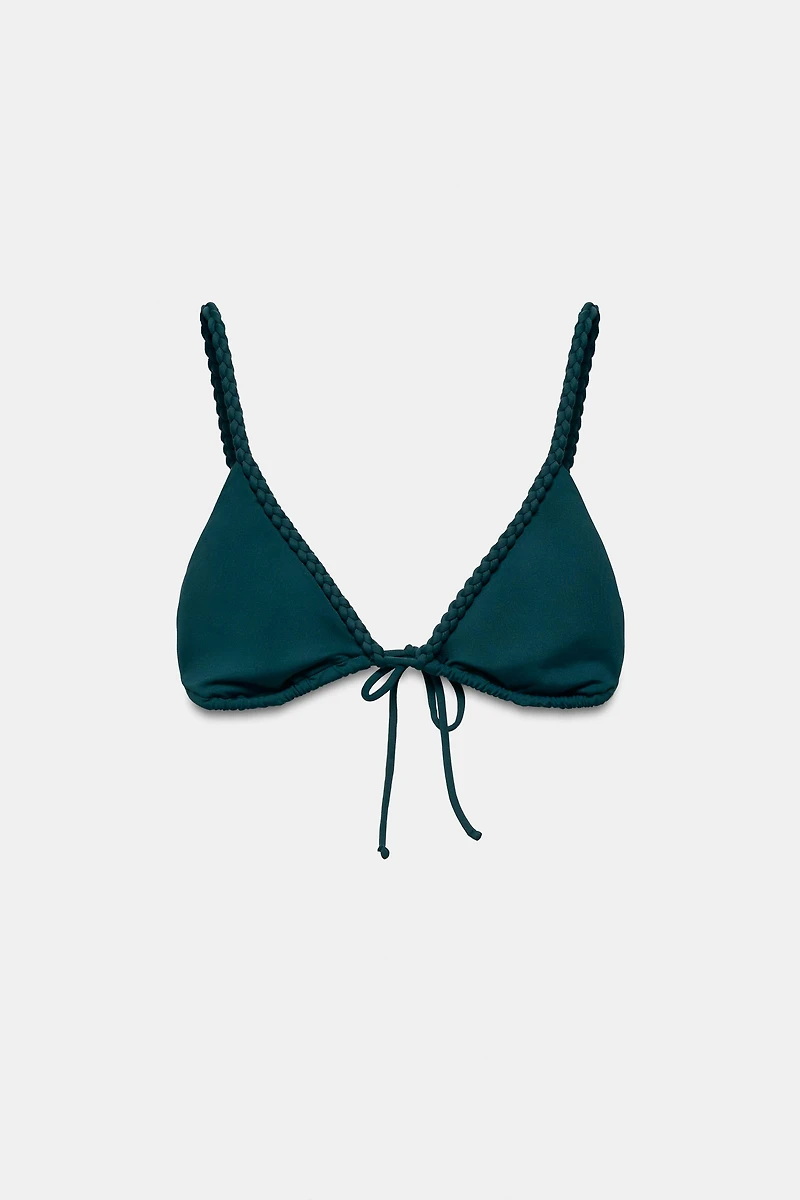 BRAIDED TRIANGLE BIKINI TOP