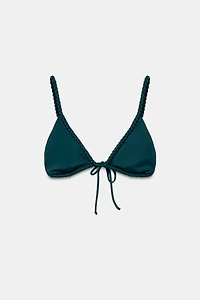 BRAIDED TRIANGLE BIKINI TOP