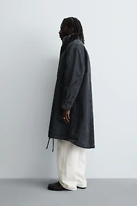 WASHED DENIM RELAXED FIT COAT