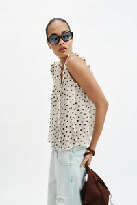 BLOUSE IMPRIMÉE À POIS