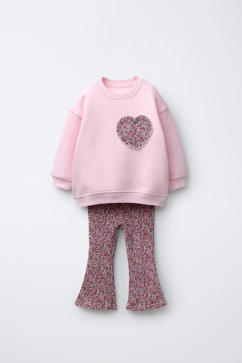 ENSEMBLE SWEAT ET LEGGING FLARE IMPRIMÉ