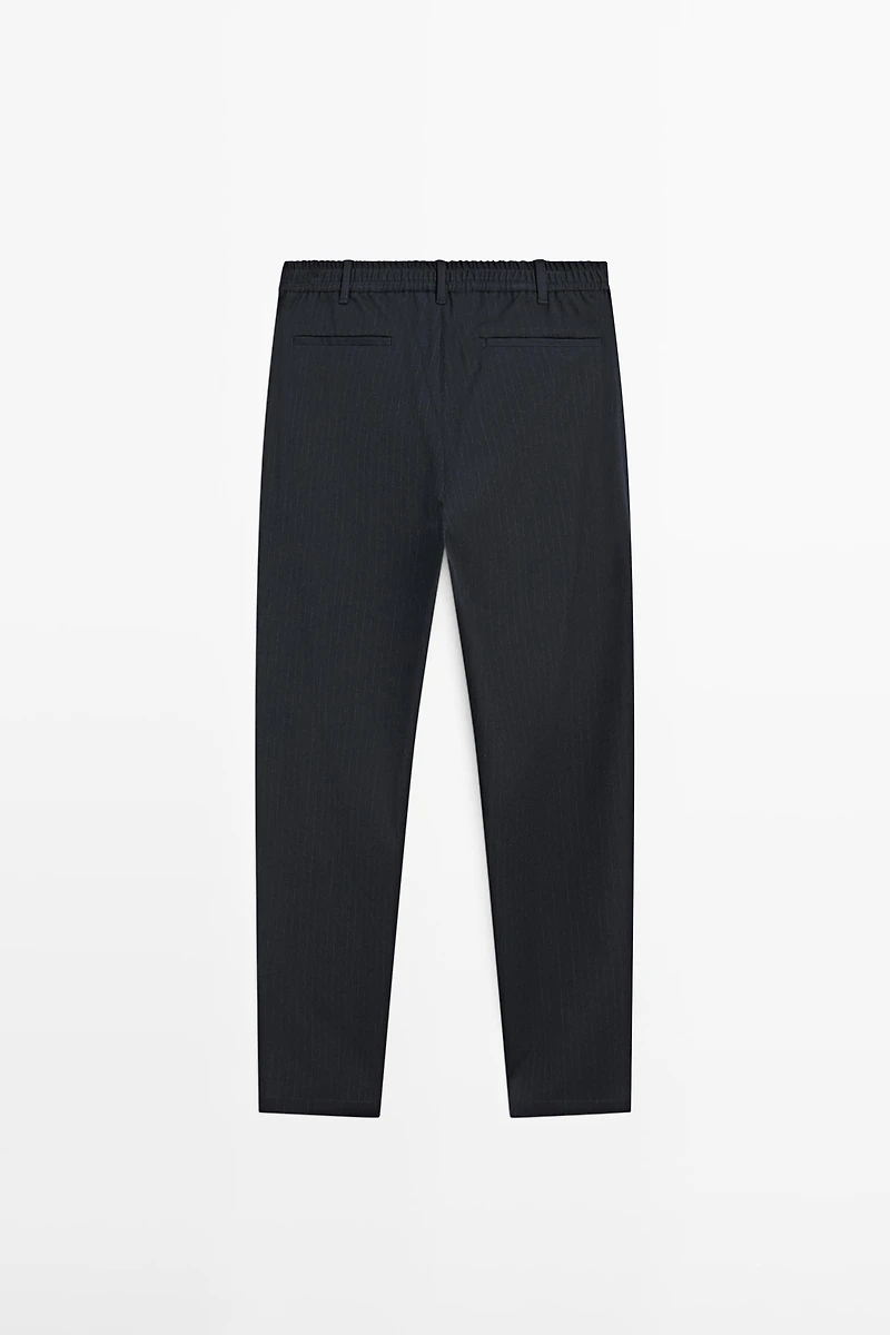 Striped jogger fit trousers