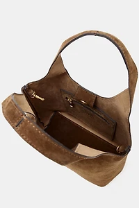 SPLIT LEATHER MINI SHOPPER BAG