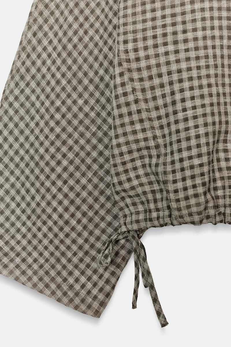 PLAID CAPE SHIRT