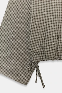 PLAID CAPE SHIRT