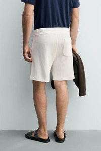 WAFFLE TEXTURE JOGGER SHORTS