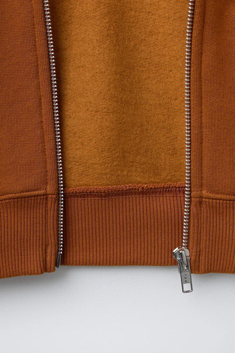 TERRY TEXT HOODED SWEATSHIRT