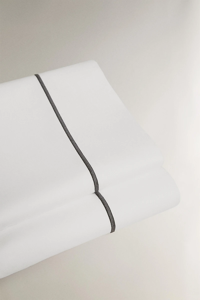 SATEEN FLAT SHEET WITH TRIM