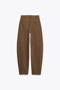TRF MID-RISE BAGGY BALLOON JEANS