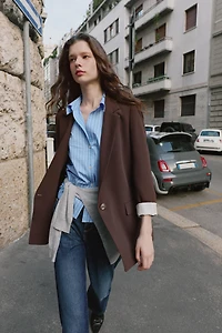 PRINTED CUFF BLAZER