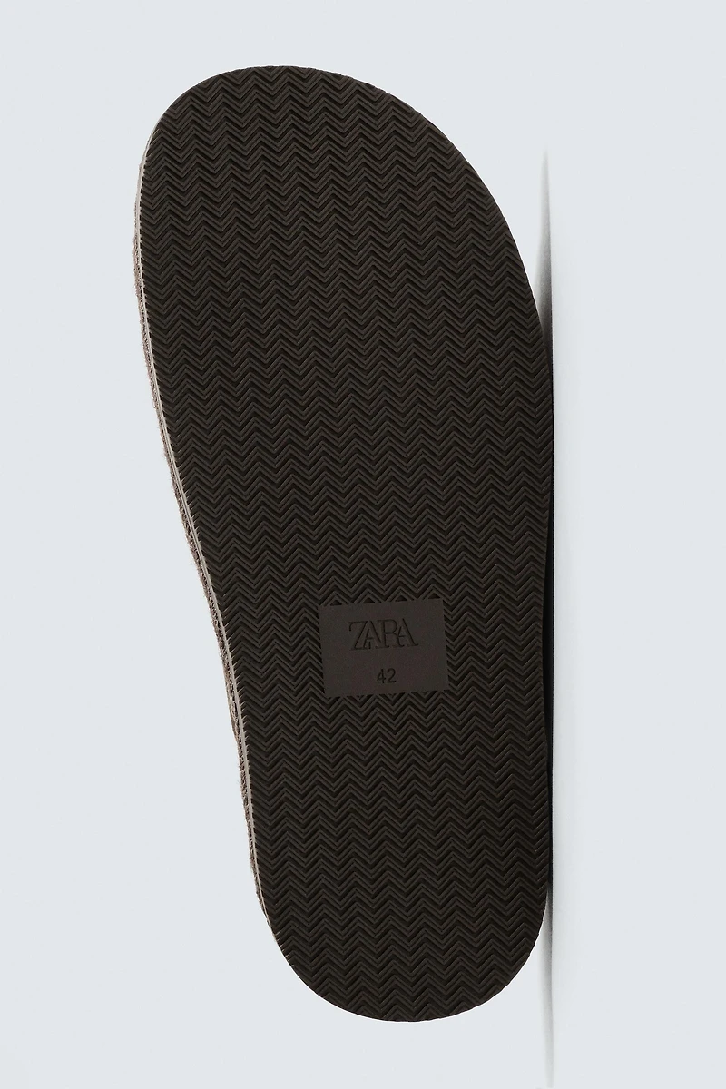 DOUBLE STRAP LEATHER SANDALS
