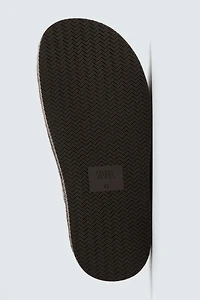 DOUBLE STRAP LEATHER SANDALS