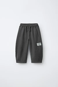 BARREL PLUSH PANTS WITH LABEL