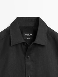 Slim fit 100% linen shirt