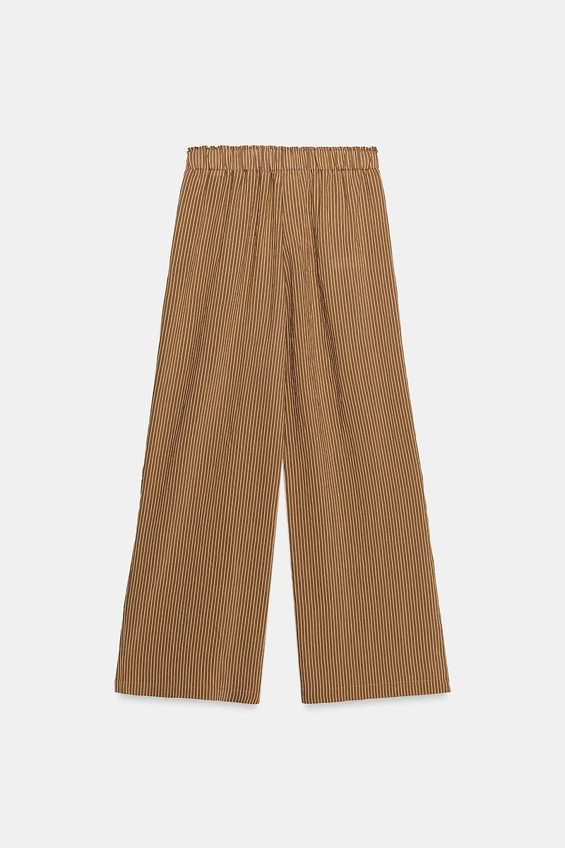 STRIPED WIDE LEG PANTS