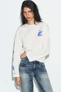 AGUSTINA SHUAN PRINTED LONG SLEEVE T-SHIRT