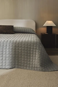 ÉDREDON JERSEY CHINÉ GRIS