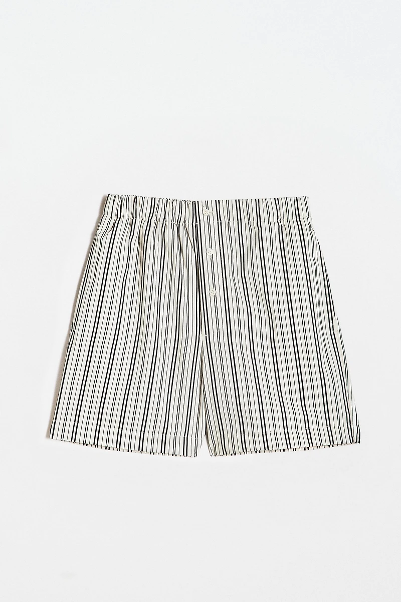 STRIPED COTTON SHORTS