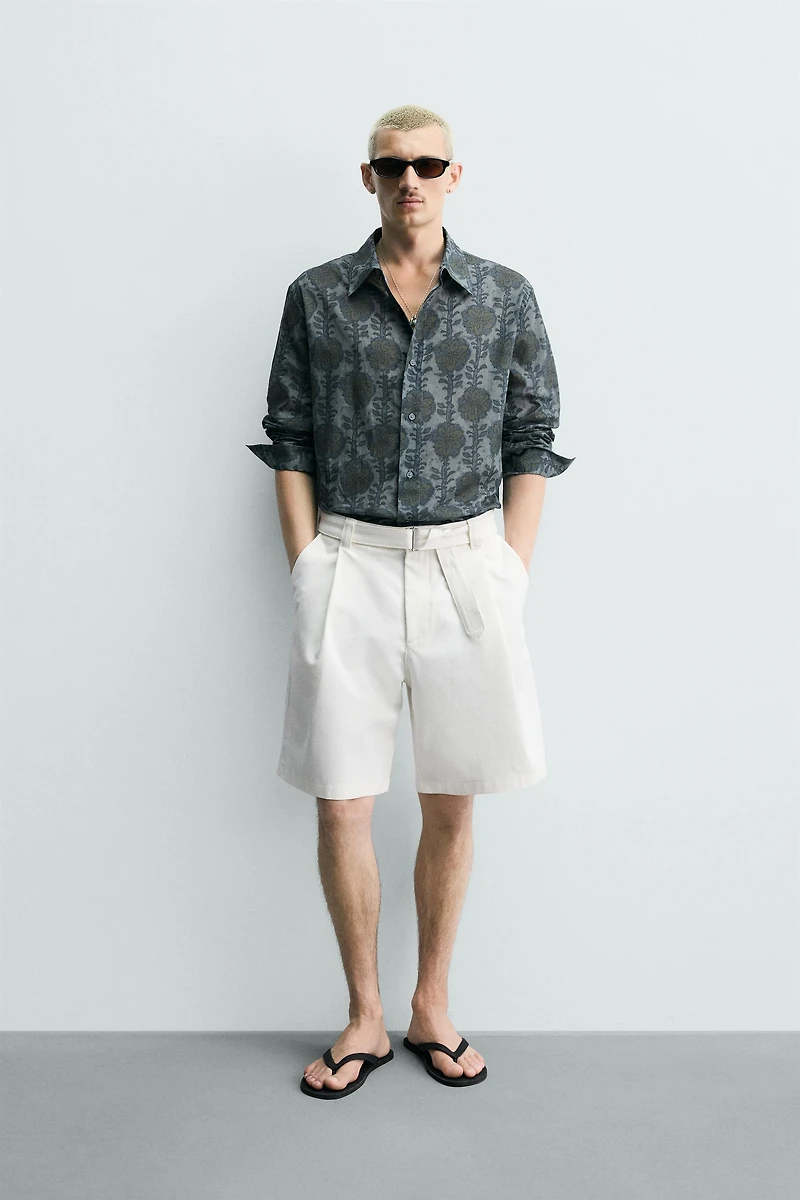 RELAXED FIT FLORAL PRINT SHIRT