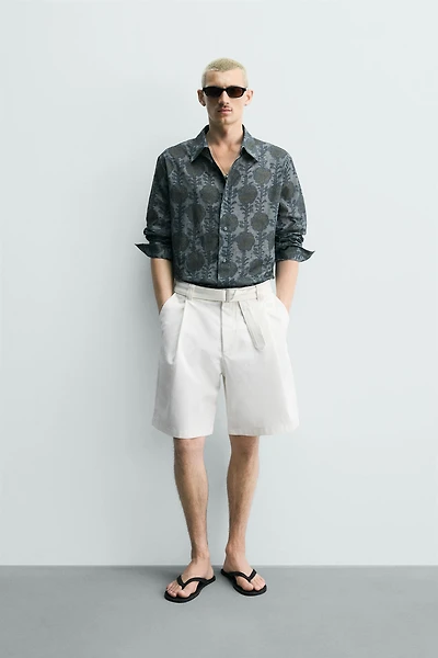 RELAXED FIT FLORAL PRINT SHIRT