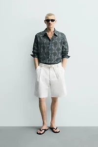 RELAXED FIT FLORAL PRINT SHIRT