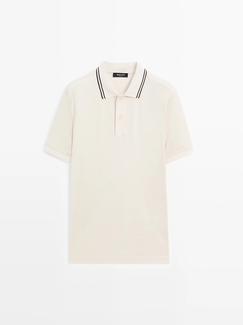 Polo manches courtes détail contrastant