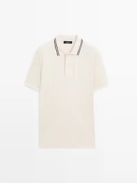 Polo manches courtes détail contrastant