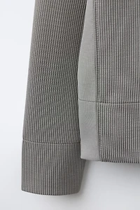 RIB TEXT SWEATSHIRT WITH MODAL