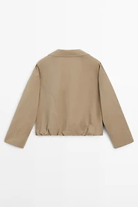 Cotton blend bomber jacket