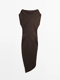 Draped neck top with gathered detail - STUDIO