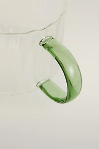 EMBOSSED BOROSILICATE GLASS MUG