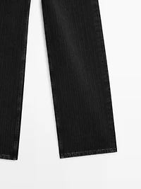 High-waist straight-leg jeans