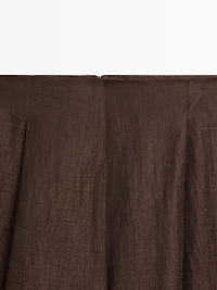 Wide-leg linen blend trousers - Studio