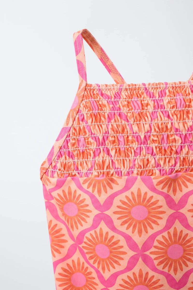 1-6 YEARS / SUN PRINT SWIMSUIT