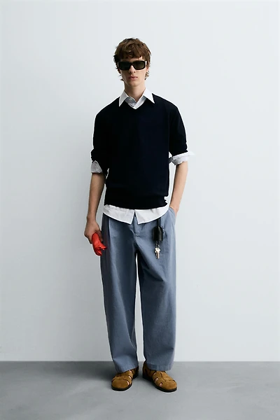 PLEATED BALLOON FIT PANTS