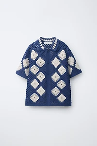 SURCHEMISE À LOSANGES EN CROCHET