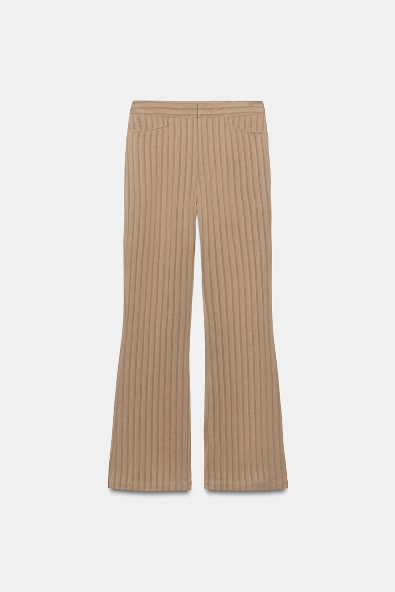 ZW COLLECTION STRIPED FLARE PANTS