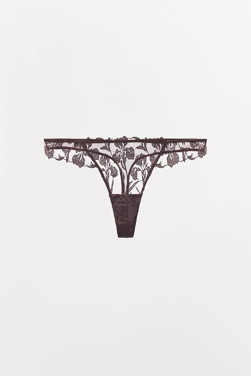TANGA BRODERIES DENTELLE