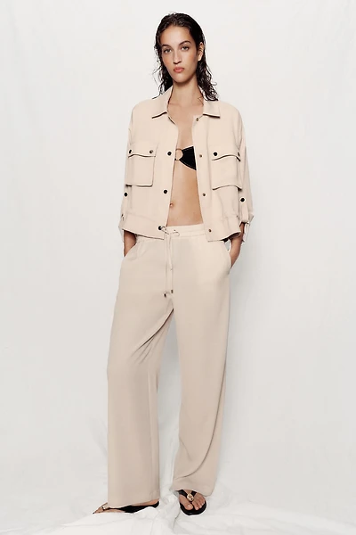 ROLLED-SLEEVE SAFARI JACKET