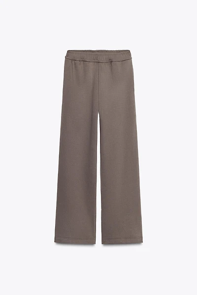 WIDE LEG FLEECE PANTS