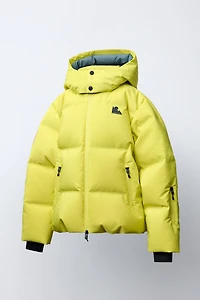 DOWN JACKET WITH REMOVABLE HOODIE, WATER RESISTANT AND WINDPROOF RECCO® SYSTEM SKI COLLECTION