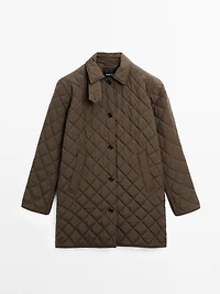 Long lightweight puffer jacket