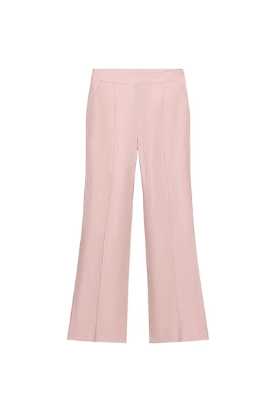 100% LINEN STRAIGHT LEG PANTS