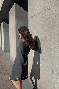 SHORT SOFT STUDDED DRESS