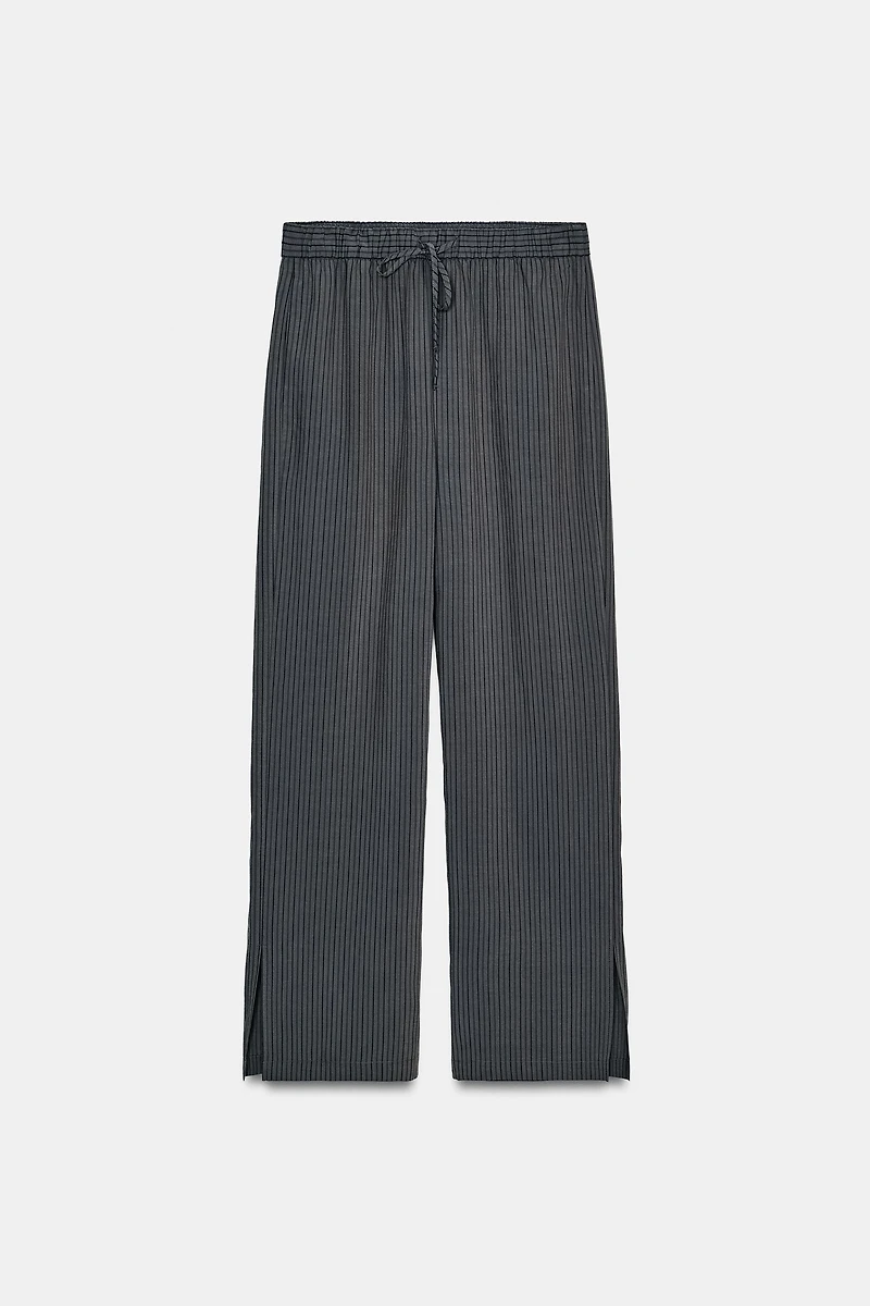 PANTALON STYLE PYJAMA À RAYURES ZW COLLECTION