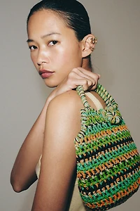MINI STRIPED WOVEN BASKET BAG
