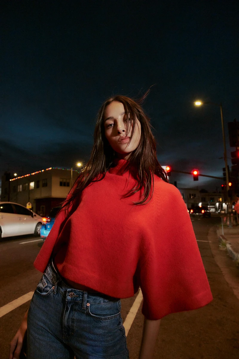 WIDE SLEEVE KNIT JUMPER
