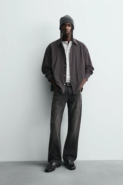 RELAXED FIT PLAID SHIRT